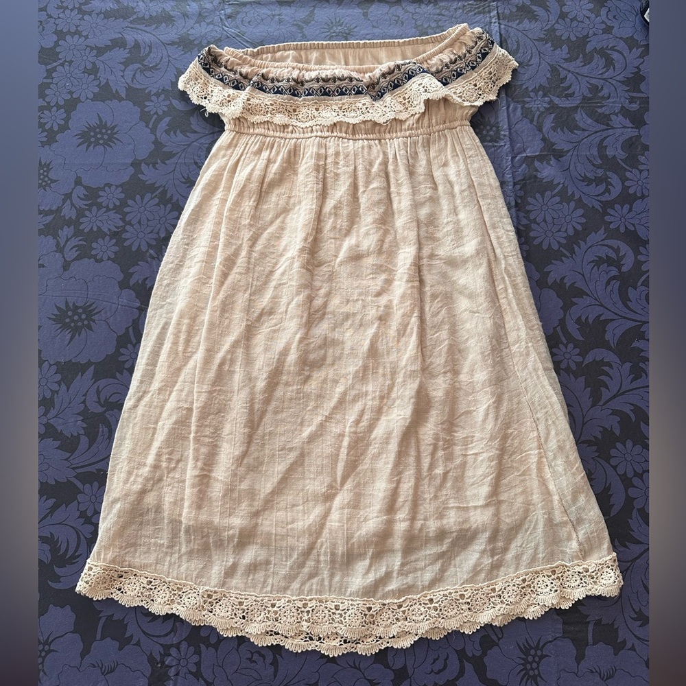 Small U.S. Tops discontinued date vintage hippie bohemian strapless dress